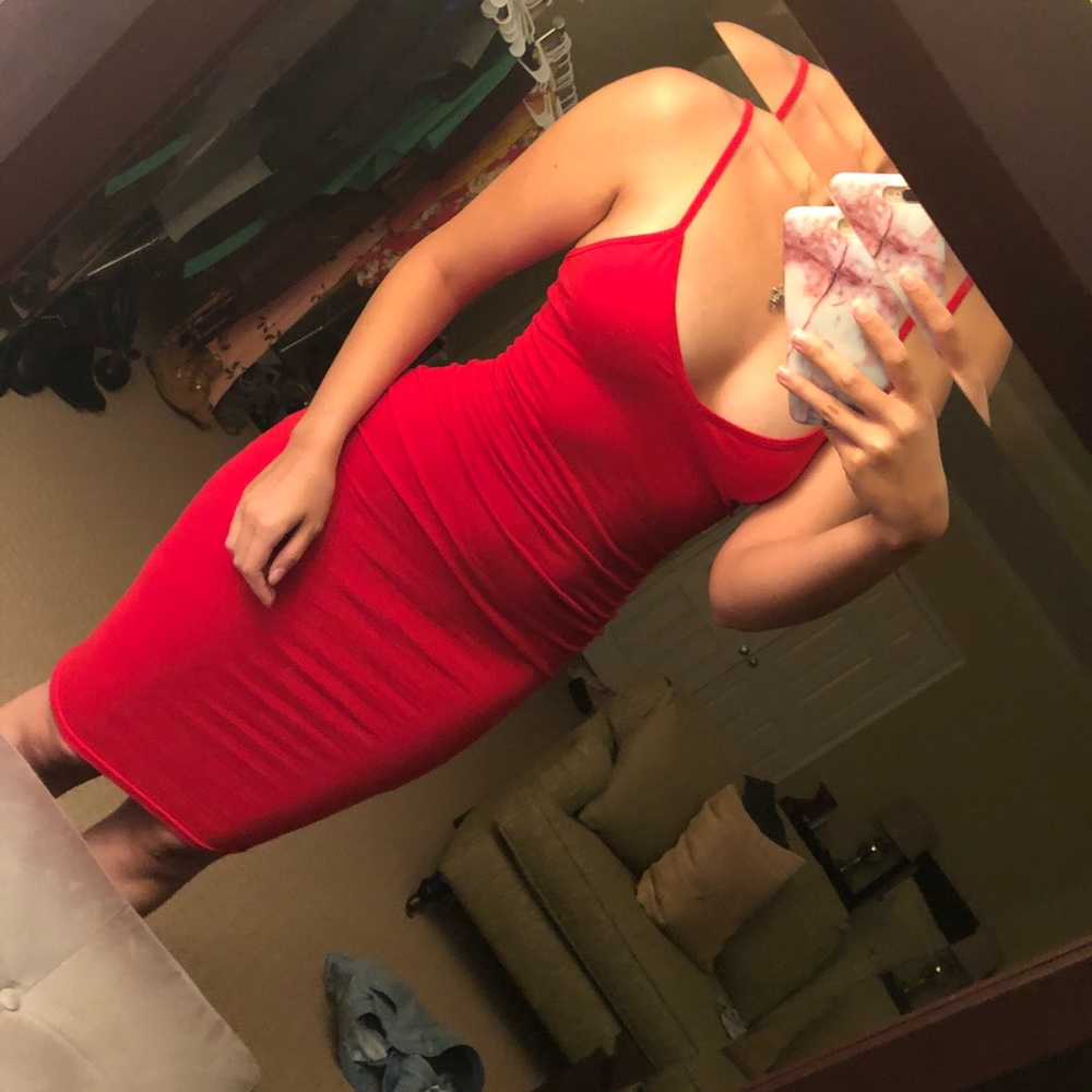 Red Missguided dress